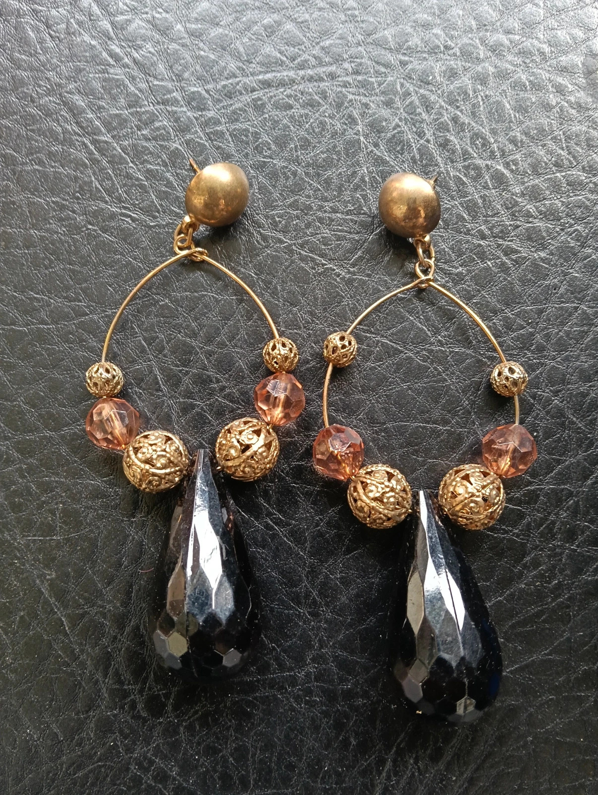Preciosos pendientes vintage boho statement Boucles d'oreilles Faux Pearls earrings – ArtDeco 2