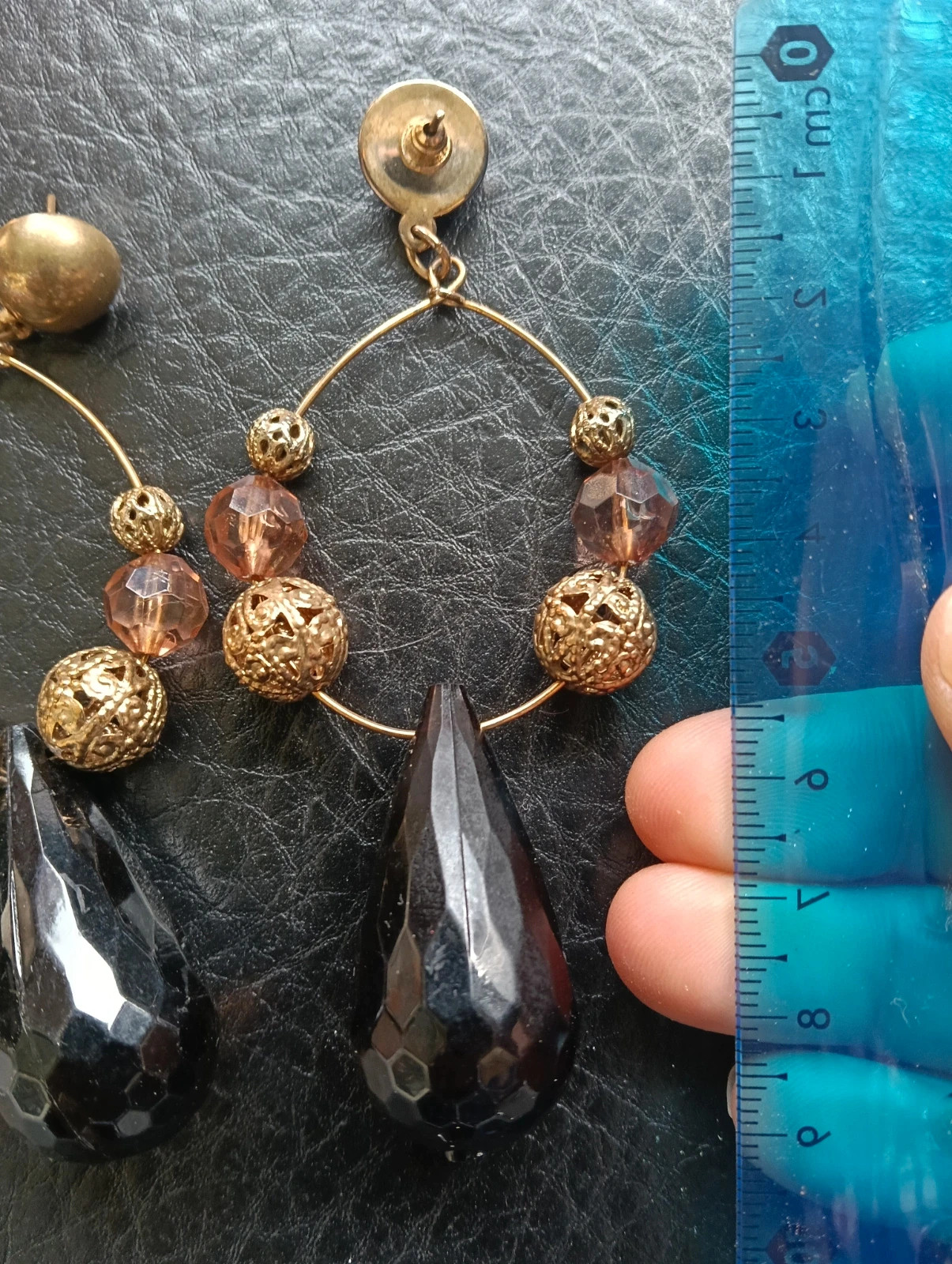 Preciosos pendientes vintage boho statement Boucles d'oreilles Faux Pearls earrings – ArtDeco 4