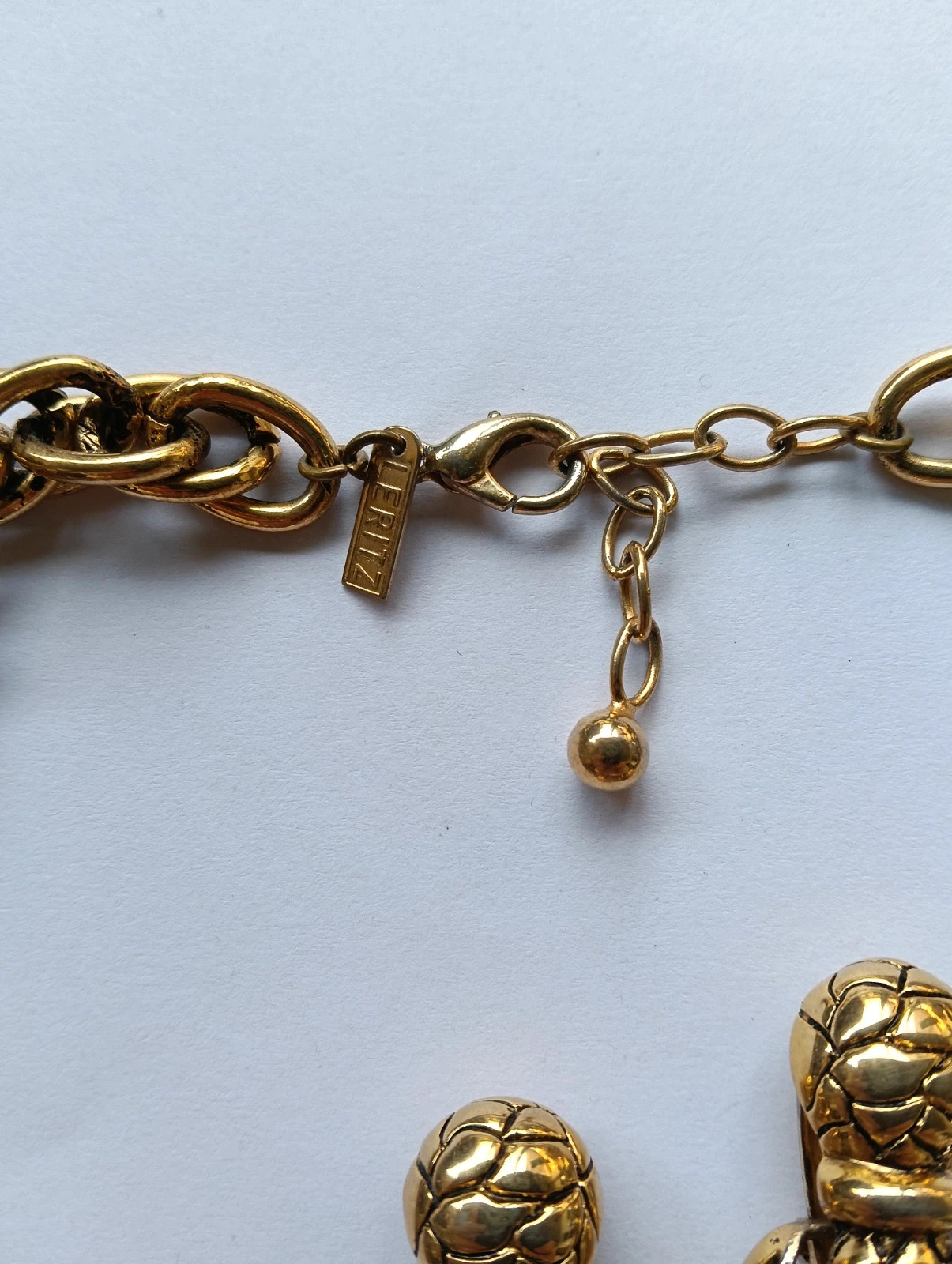 Vintage Leritz set: earrings & necklace gold plated – LERITZ 3