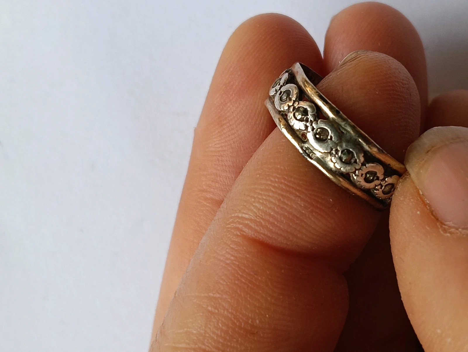 Bague art deco en argent sterling Silver ring Anillo antiguo de plata y marcasitas – ArtDeco – taille 17,3 mm 4