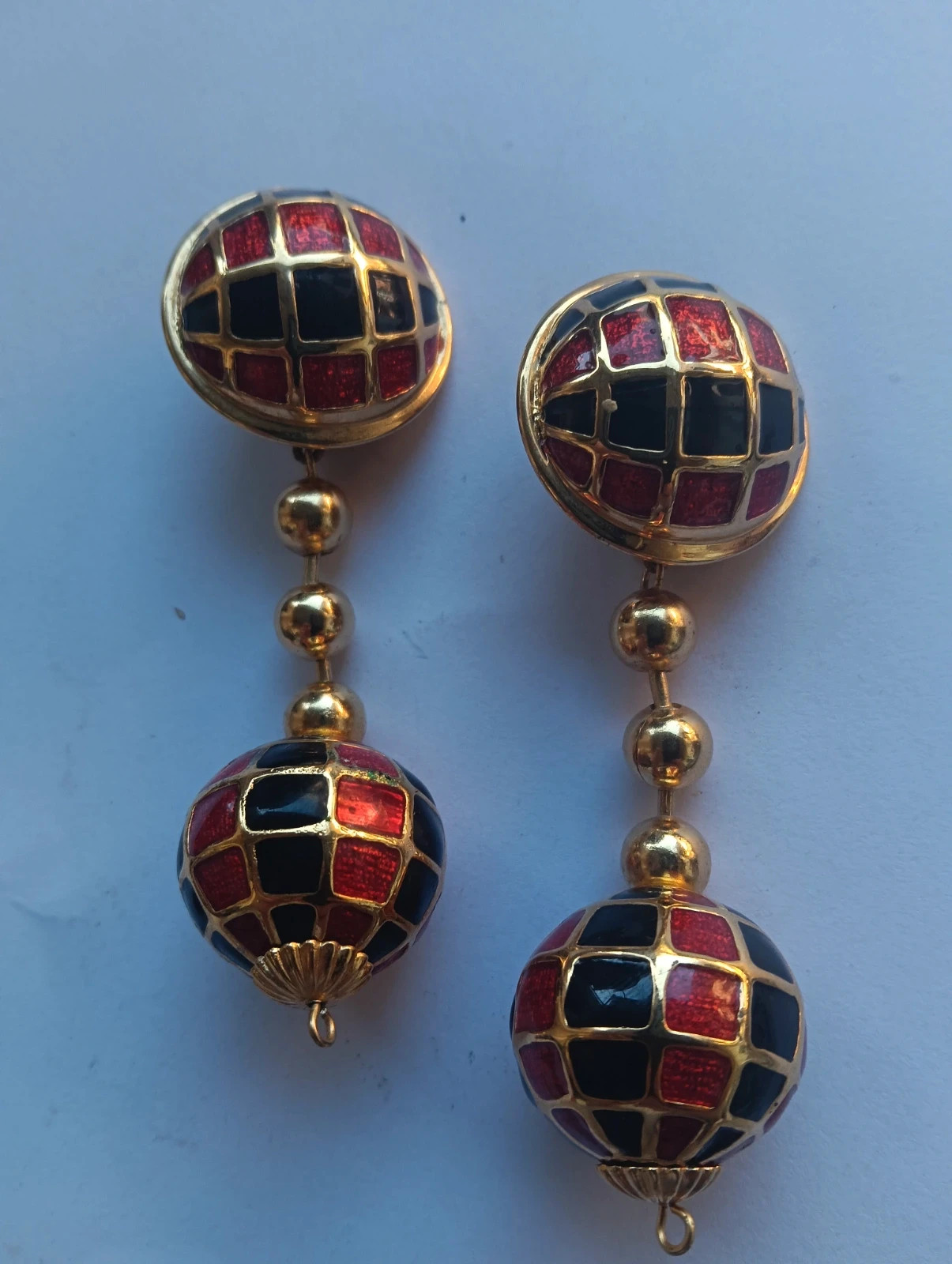 Magnifique Boucles d'oreilles globe Leritz vintage