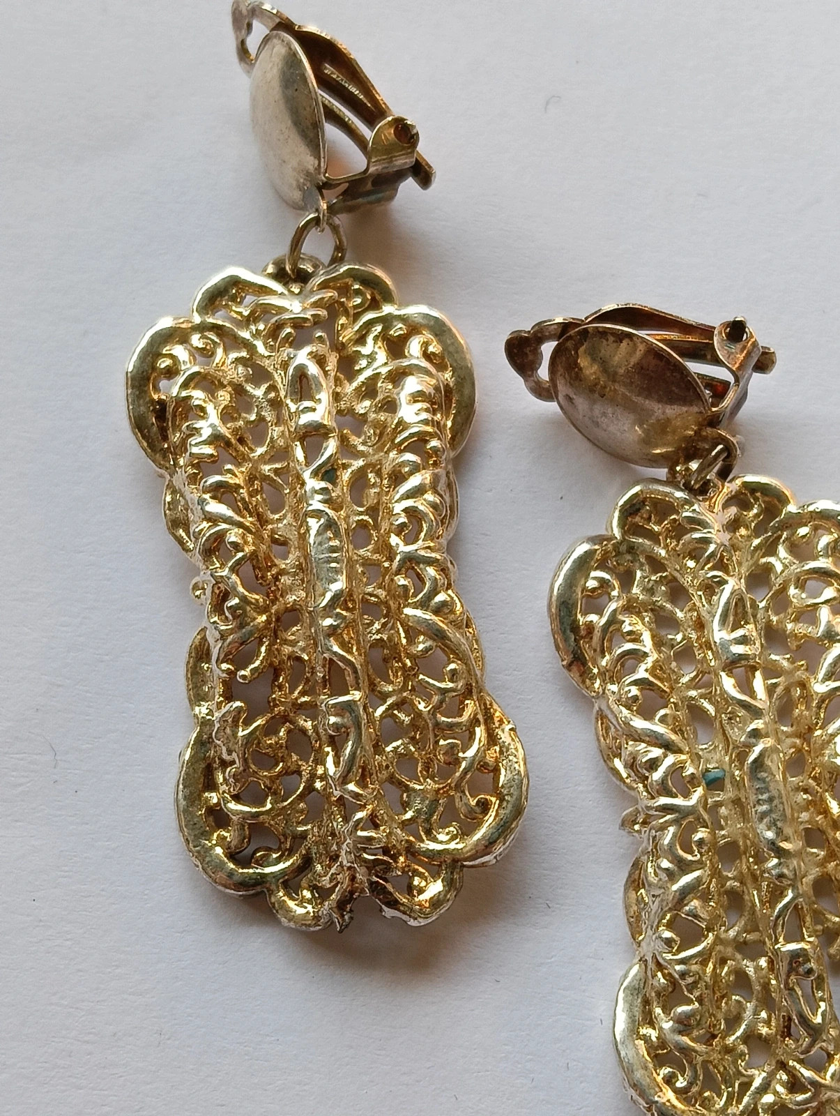 Earrings silver plated Vintage Pendientes con baño de plata Boucles d'oreilles – Vintage Chic 2