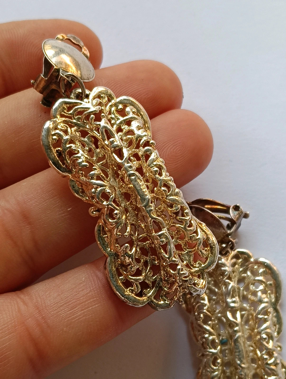 Earrings silver plated Vintage Pendientes con baño de plata Boucles d'oreilles – Vintage Chic 3