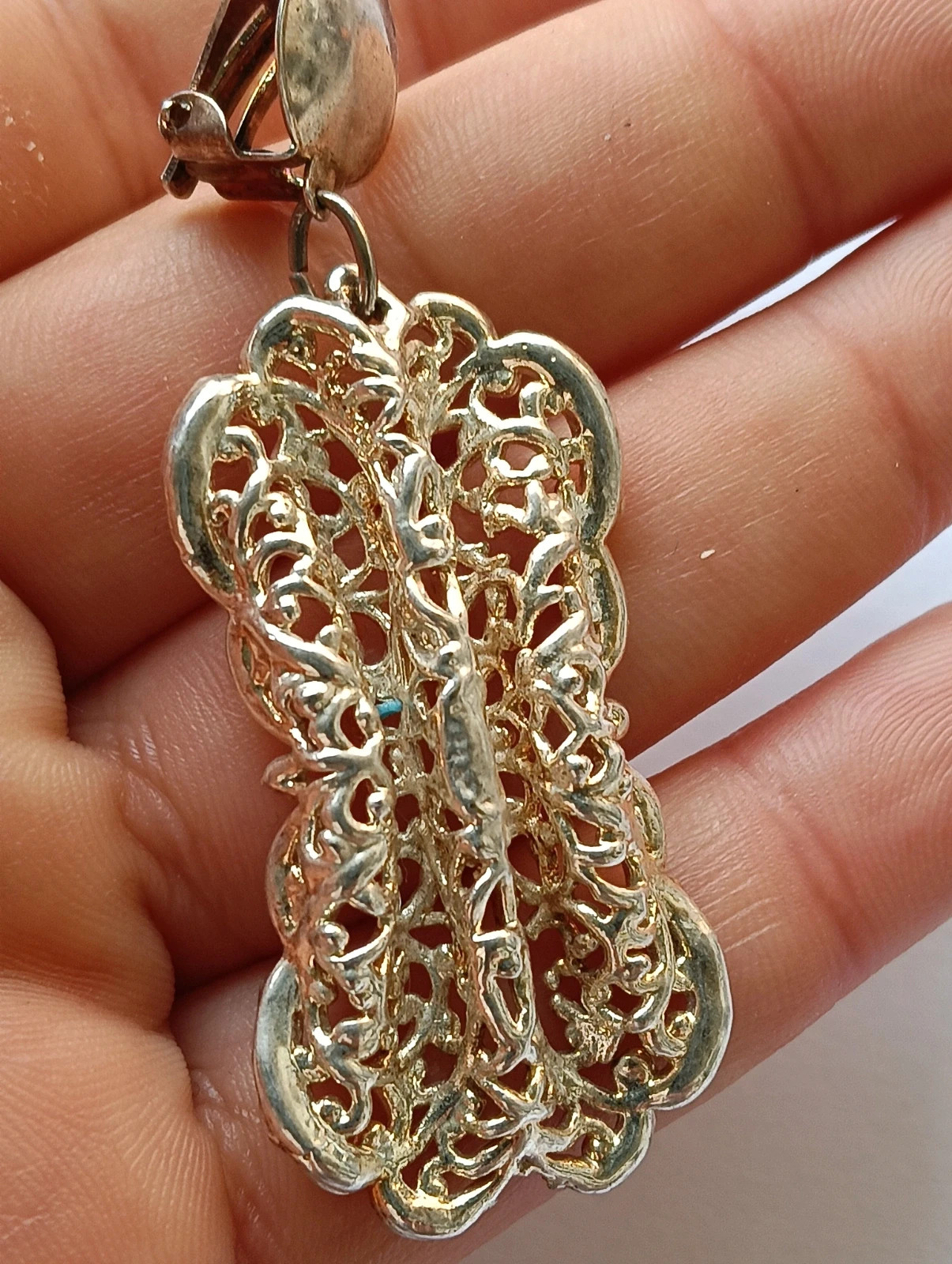 Earrings silver plated Vintage Pendientes con baño de plata Boucles d'oreilles – Vintage Chic 5