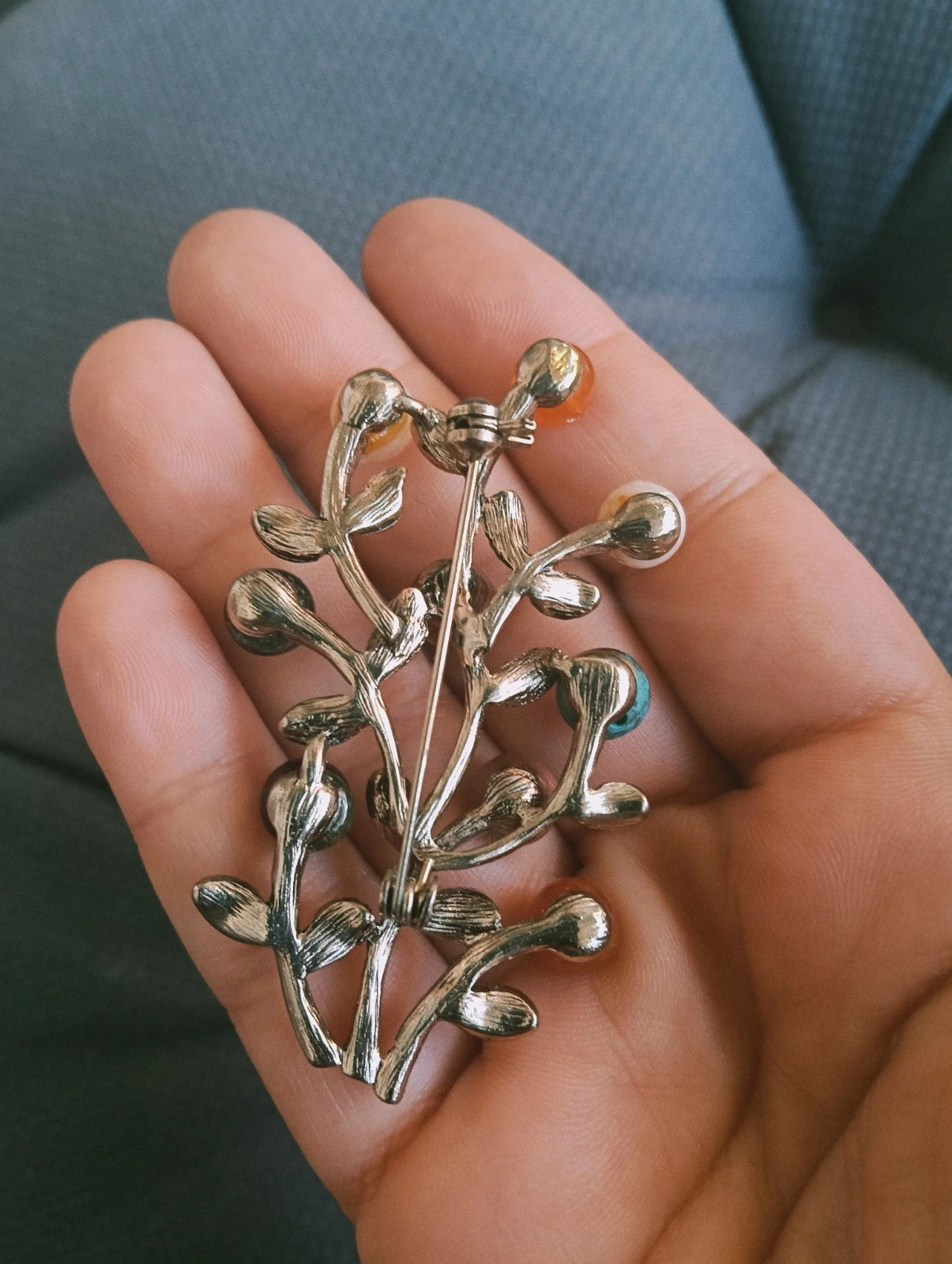 Vintage brooch Broche de piedras Broche florale – No Label 2