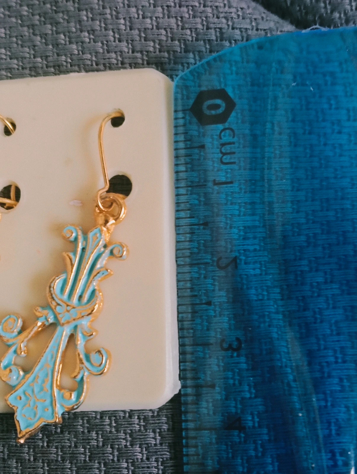 Pendientes dorados Art Deco Boucles d'oreilles vintage Earrings gold tone – Art Deco 4
