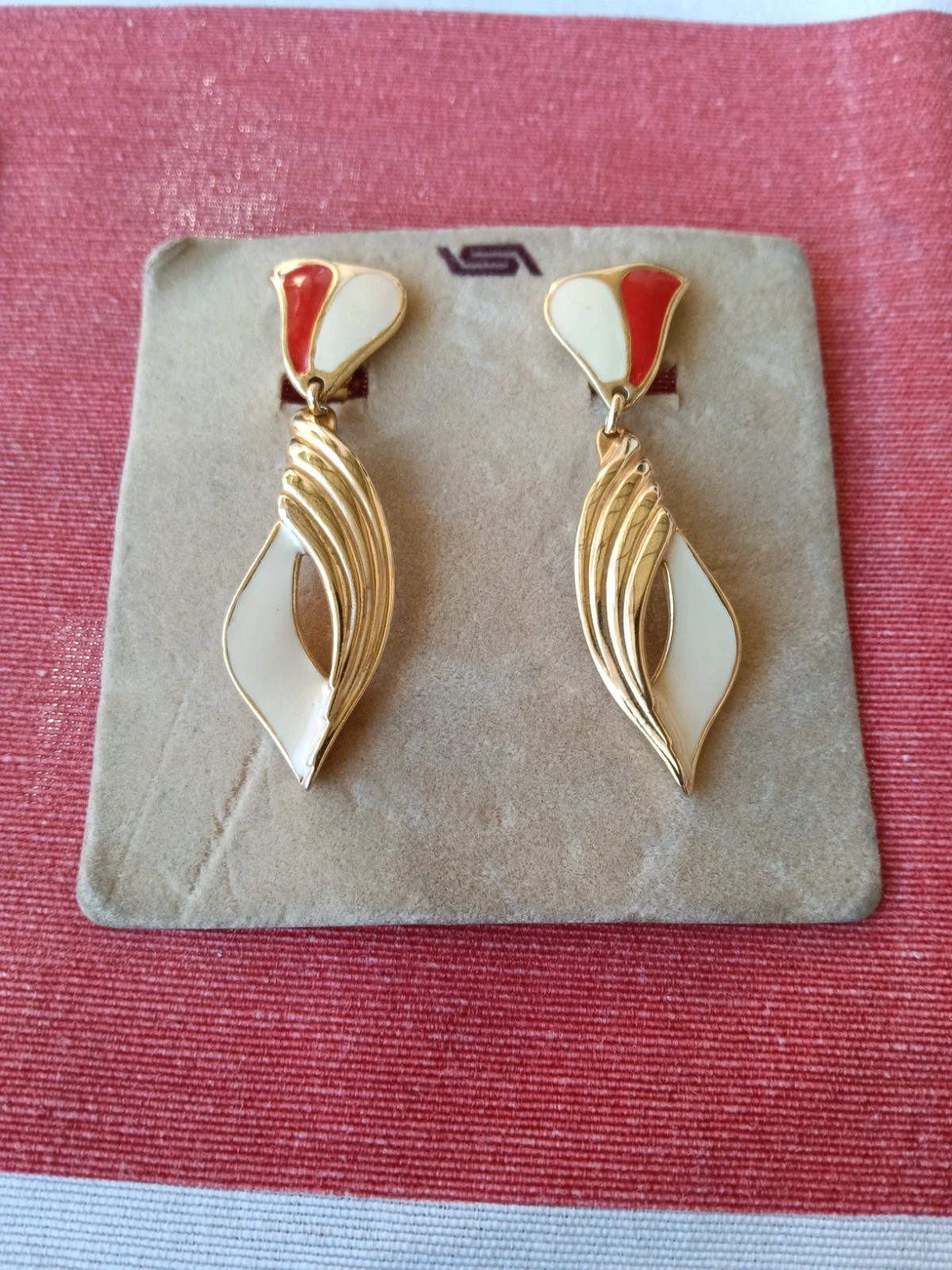 Preciosos pendientes Leritz con embalaje original NOS Boucles d'oreilles Earrings
