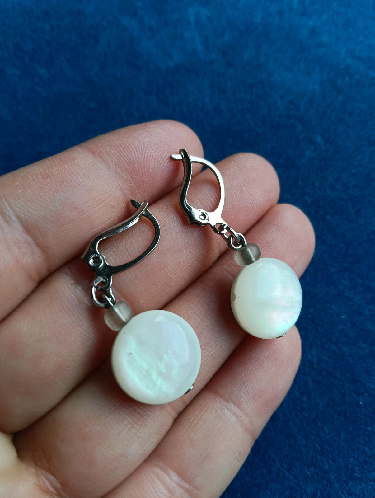 Iridiscent White earrings – Boheme 4