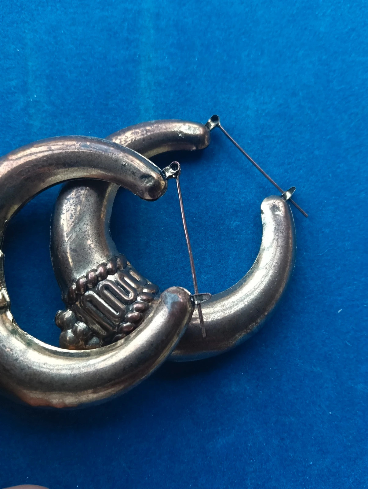 🔥Last price🔥Vintage heavy brass african Style tribal c-hoop earrings – Vintage Chic 5