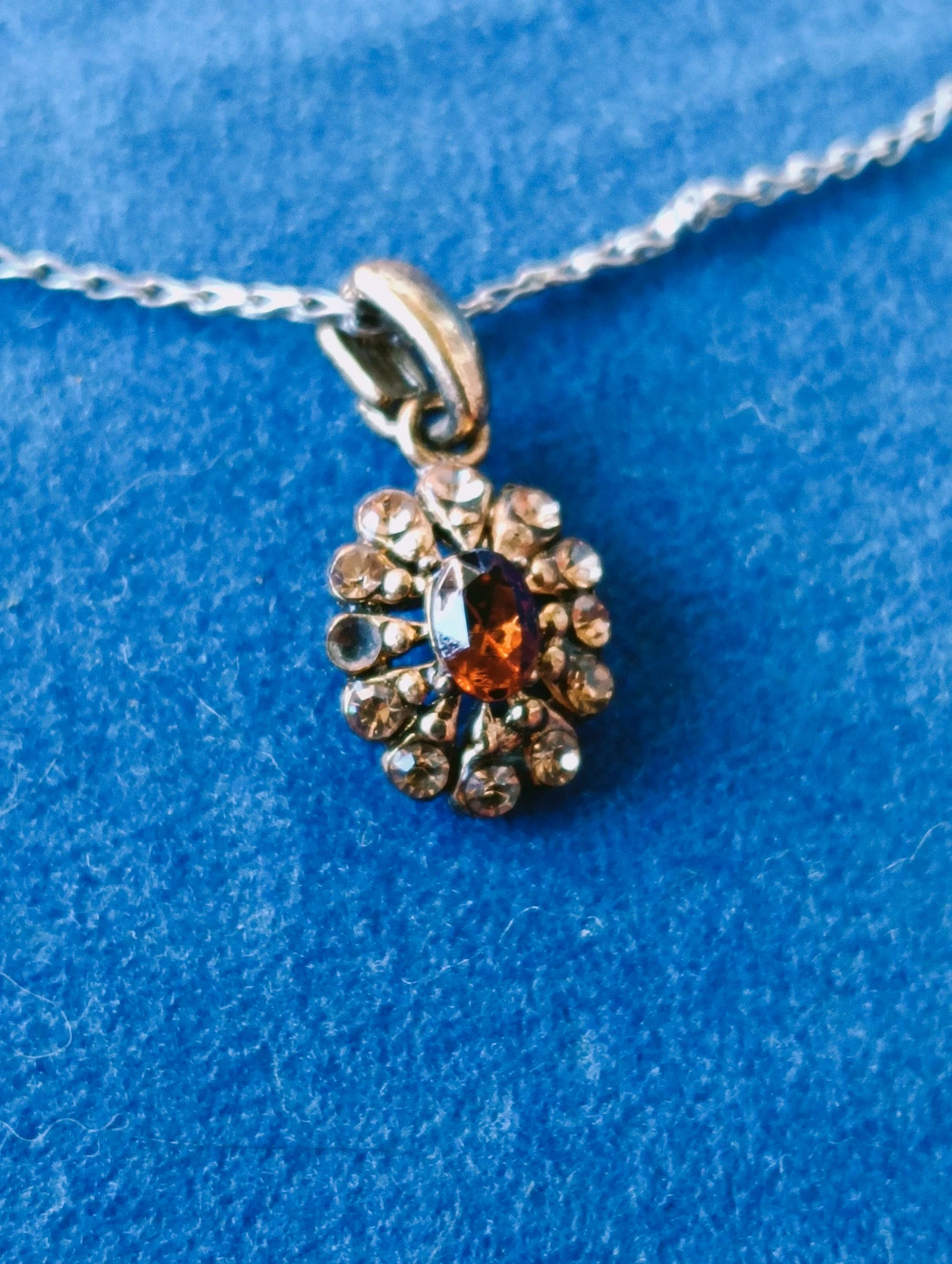 Vintage pendant with sterling silver necklace