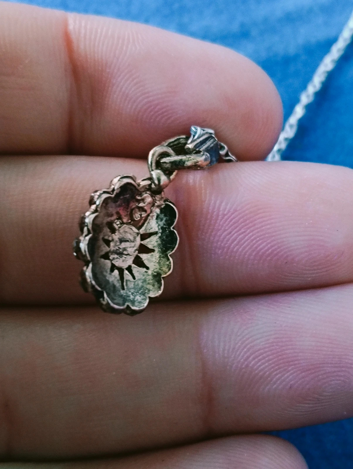 Vintage pendant with sterling silver necklace – Silver 5