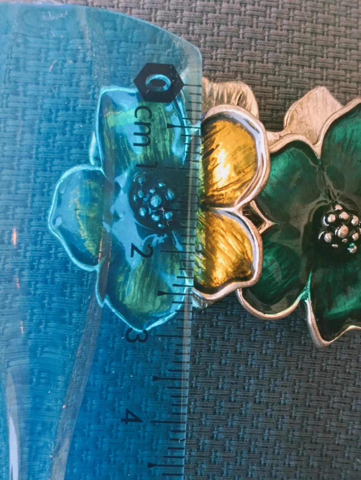 Vintage Green and yellow enamel flower Bracelet – Vintage Chic 5