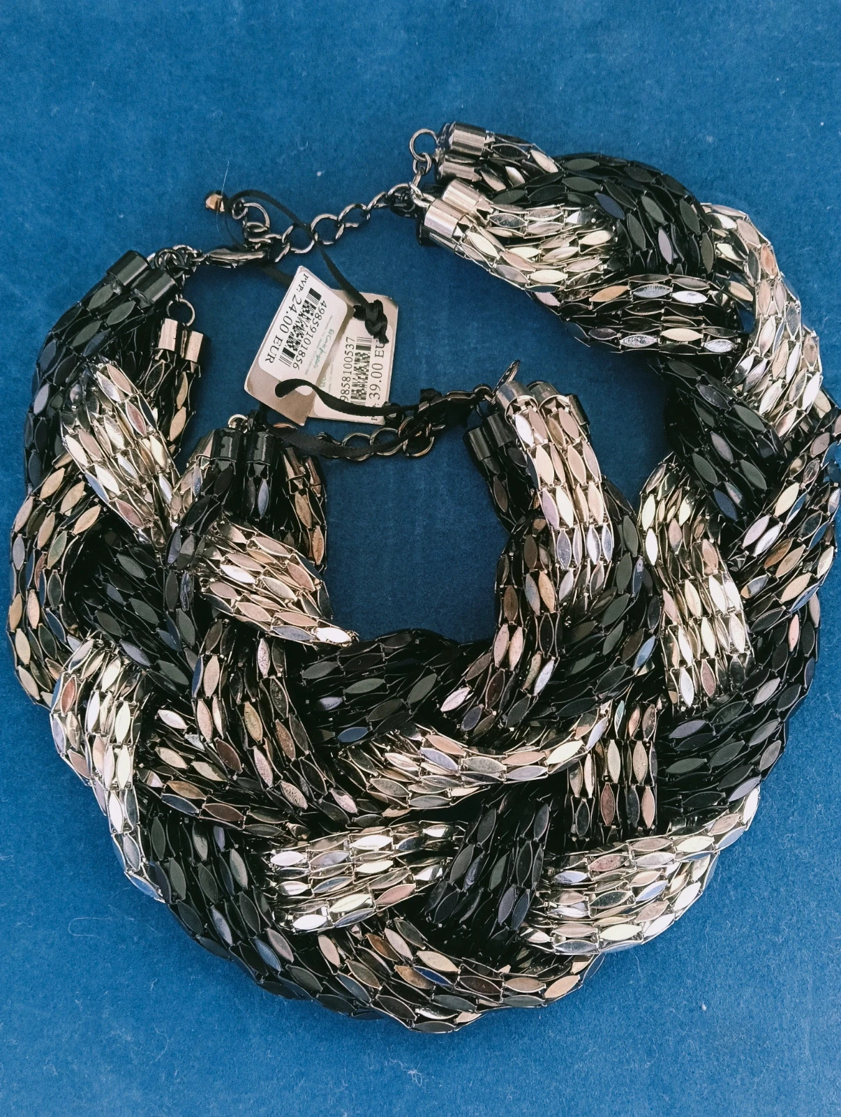vintage Coast bold braidedmesh statement necklace & bracelet set – Couture 2