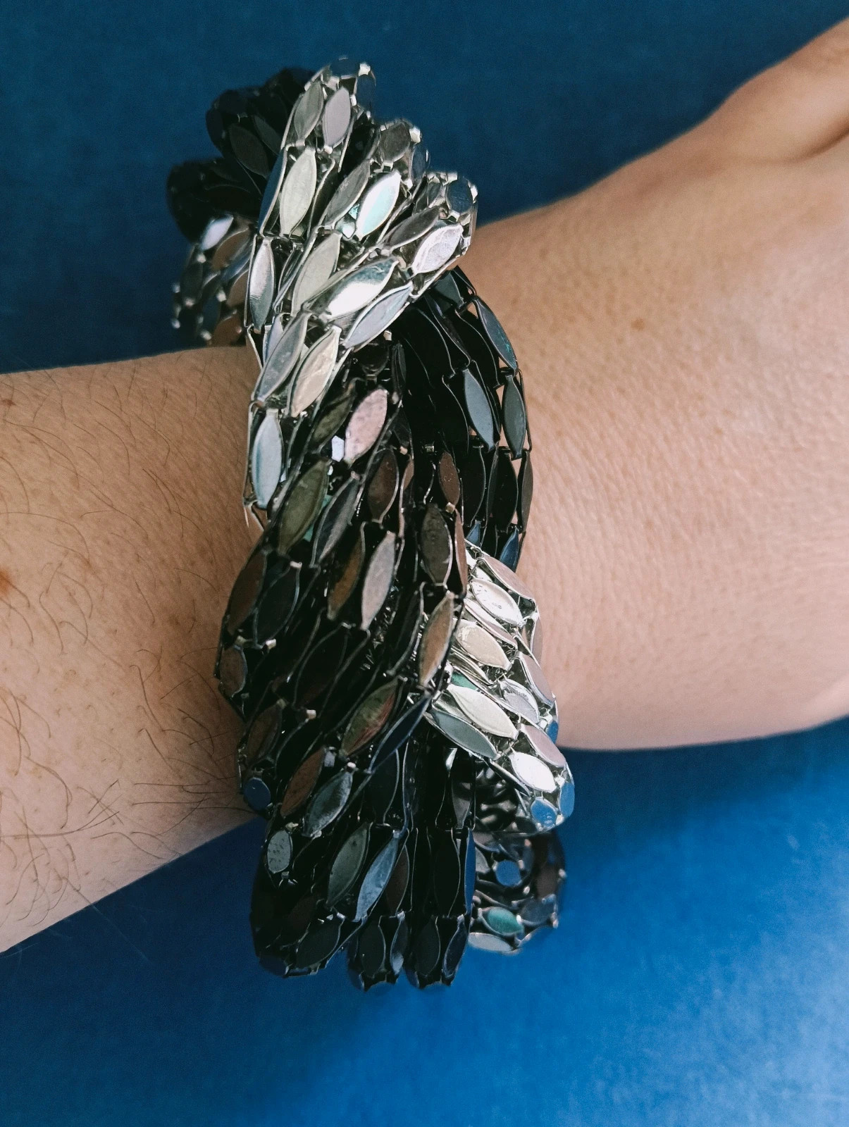 vintage Coast bold braidedmesh statement necklace & bracelet set – Couture 4