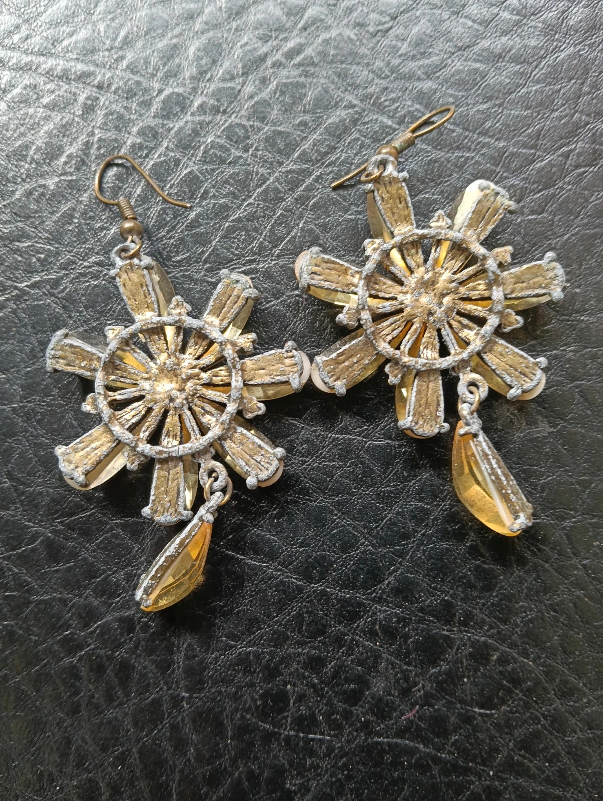 Vintage boho chic daisy drop earrings – Boheme 4