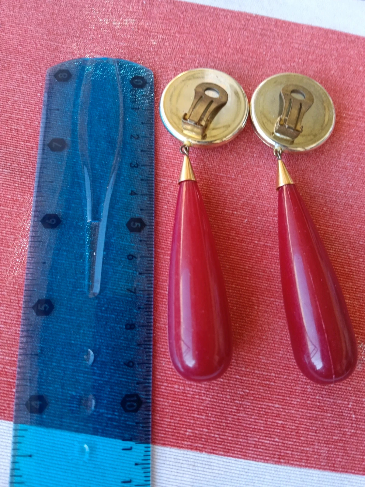 🔥SALE🔥Vintage Red resin maxi earrings – Vintage Dressing 4