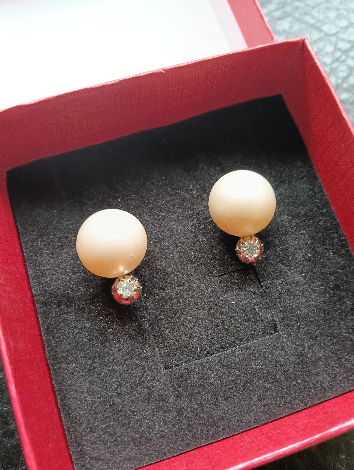 Boucles d'oreilles perles vintage David Grau