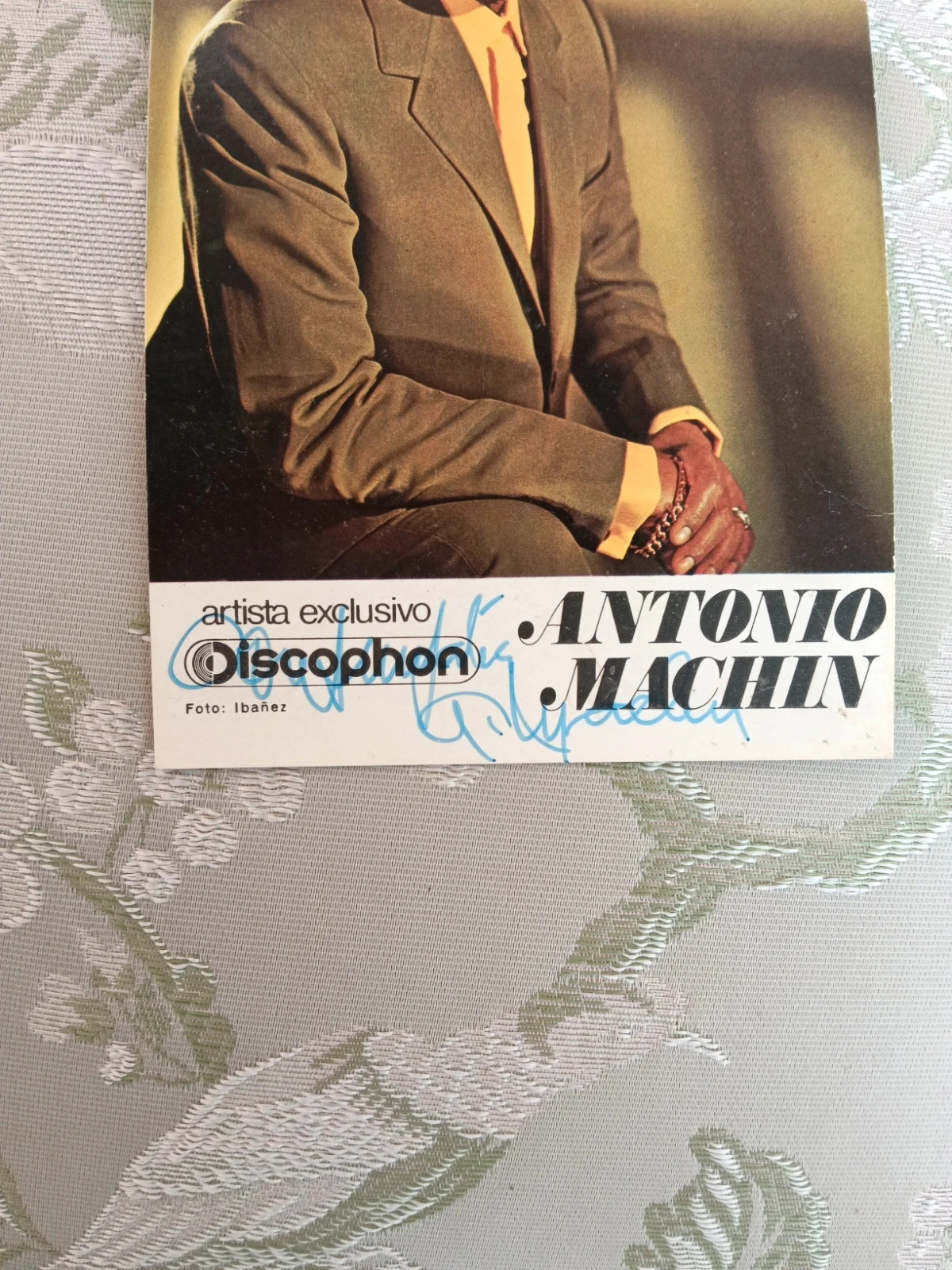 Tarjeta Original Discophon firmada Antonio Machín Años 60-70 – Antonio Machín 2