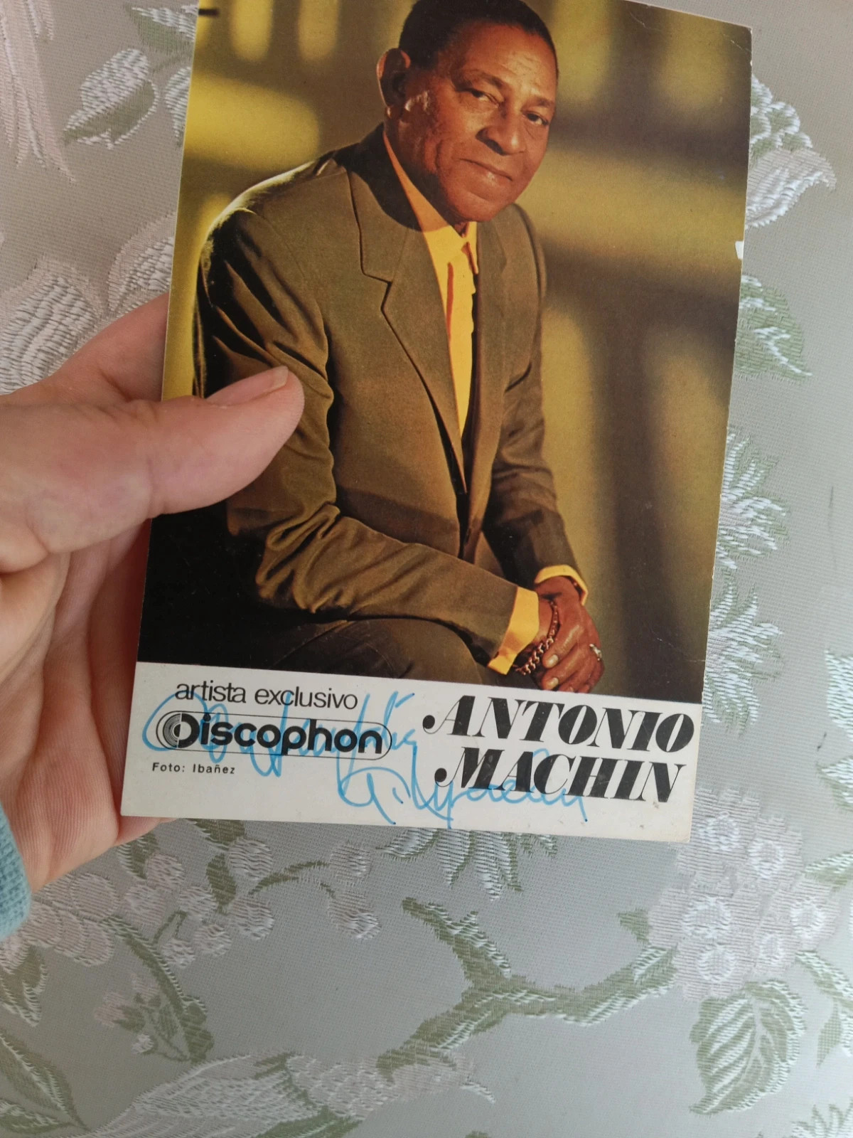 Tarjeta Original Discophon firmada Antonio Machín Años 60-70 – Antonio Machín 4