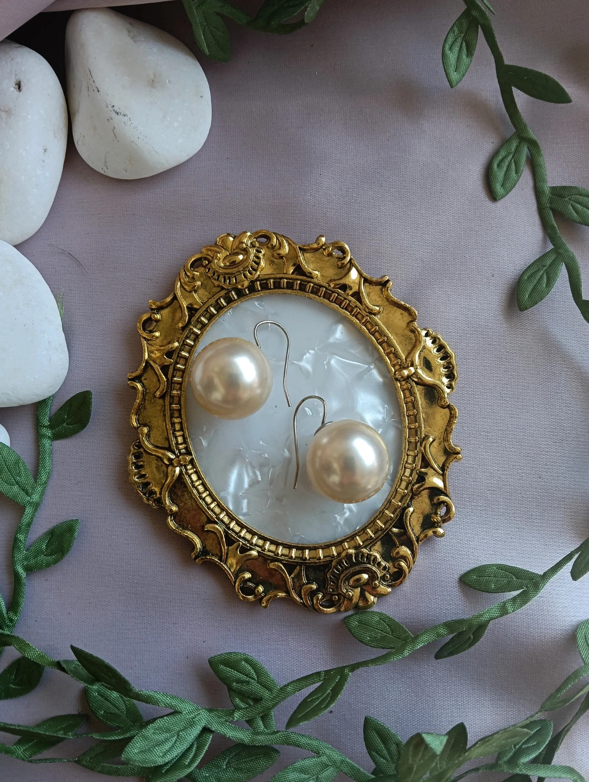 Faux pearl earrings – No Label 3