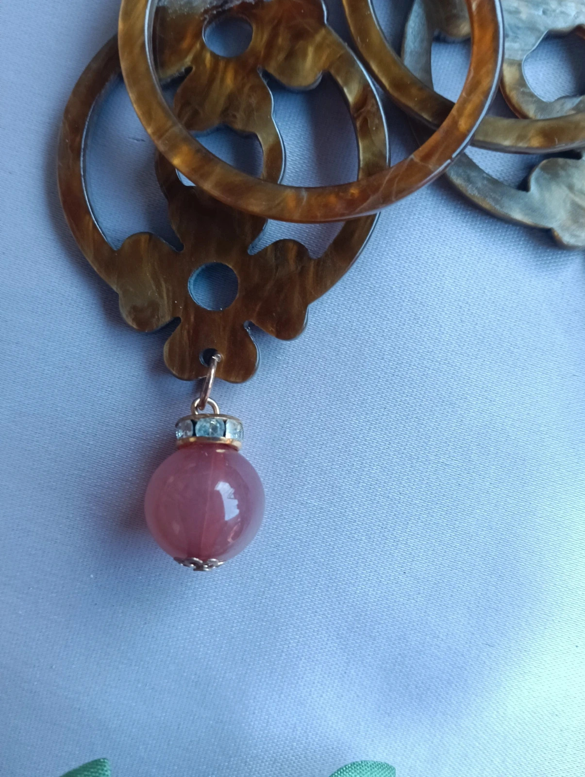 Vintage tortoise shell resina earrings Boho chic statement – Boutique Bohéme 4