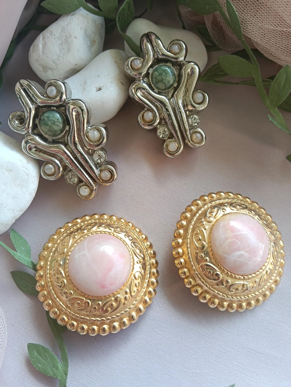 Bundle two pairs earrings maxi brutalist – Vintage Chic 2