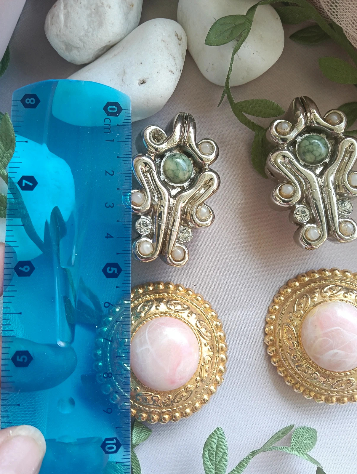 Bundle two pairs earrings maxi brutalist – Vintage Chic 3
