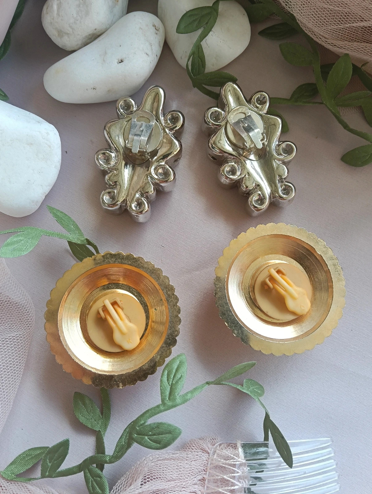 Bundle two pairs earrings maxi brutalist – Vintage Chic 4