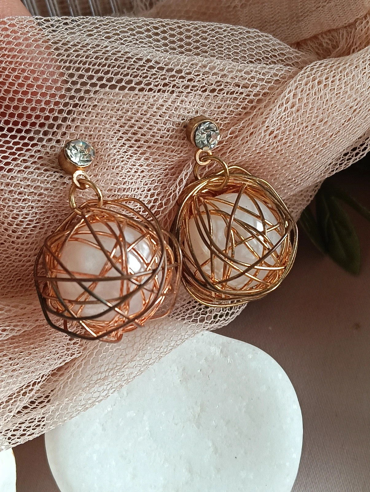 Wire wrapped earrings