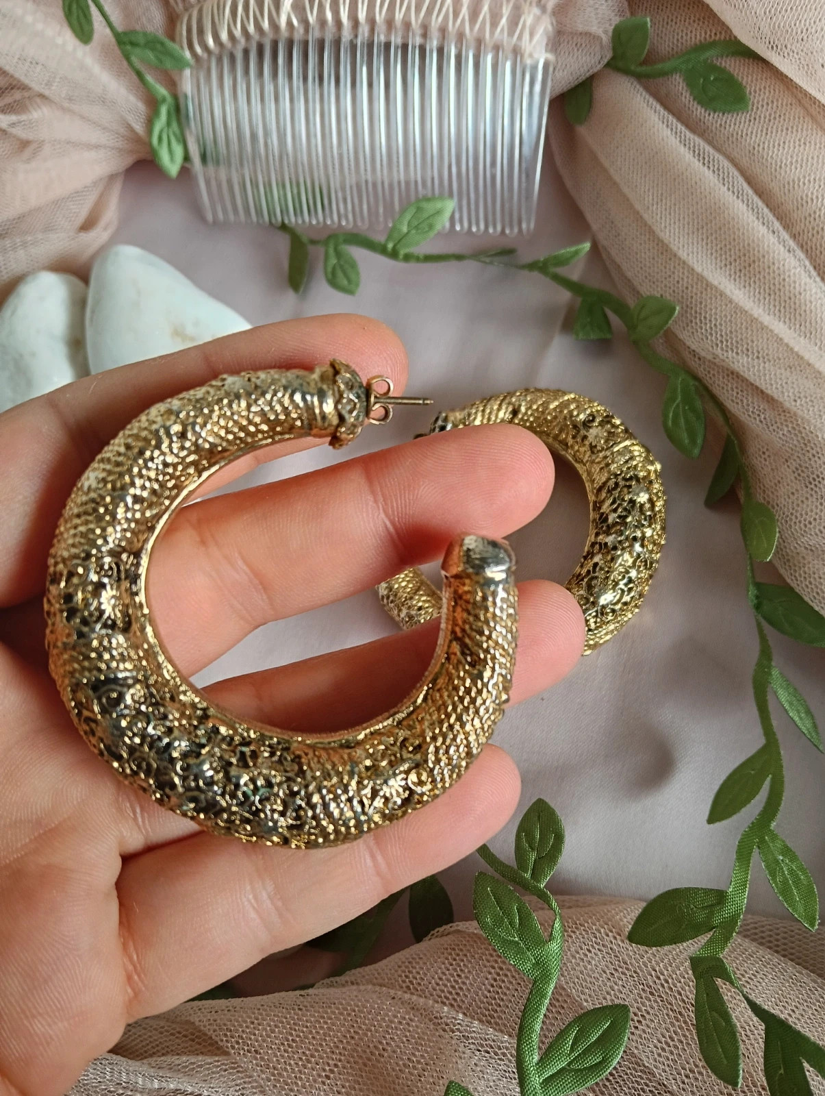 🔥Last price🔥Maxi Chunky Hoops earrings gold tone – Vintage Love 2