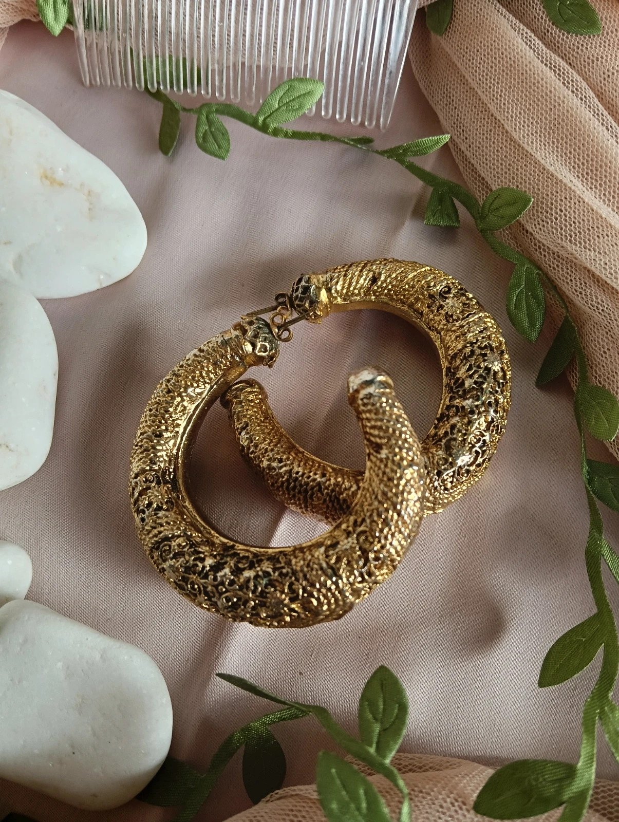 🔥Last price🔥Maxi Chunky Hoops earrings gold tone – Vintage Love 3