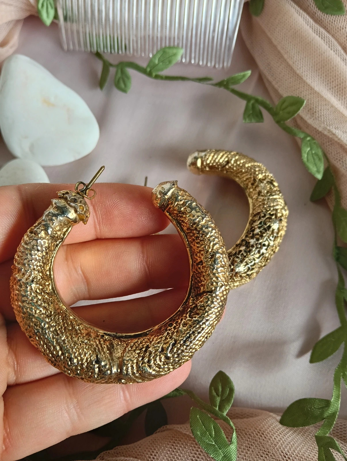 🔥Last price🔥Maxi Chunky Hoops earrings gold tone – Vintage Love 5