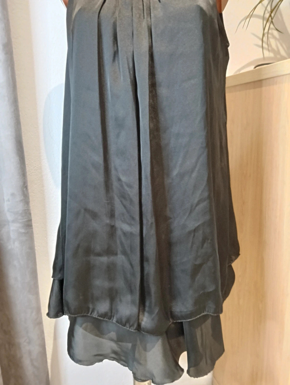 Black elegant dress sleeveless cocktail summer size 46 – Vintage Dressing – taille XXXL / 46 / 18 3