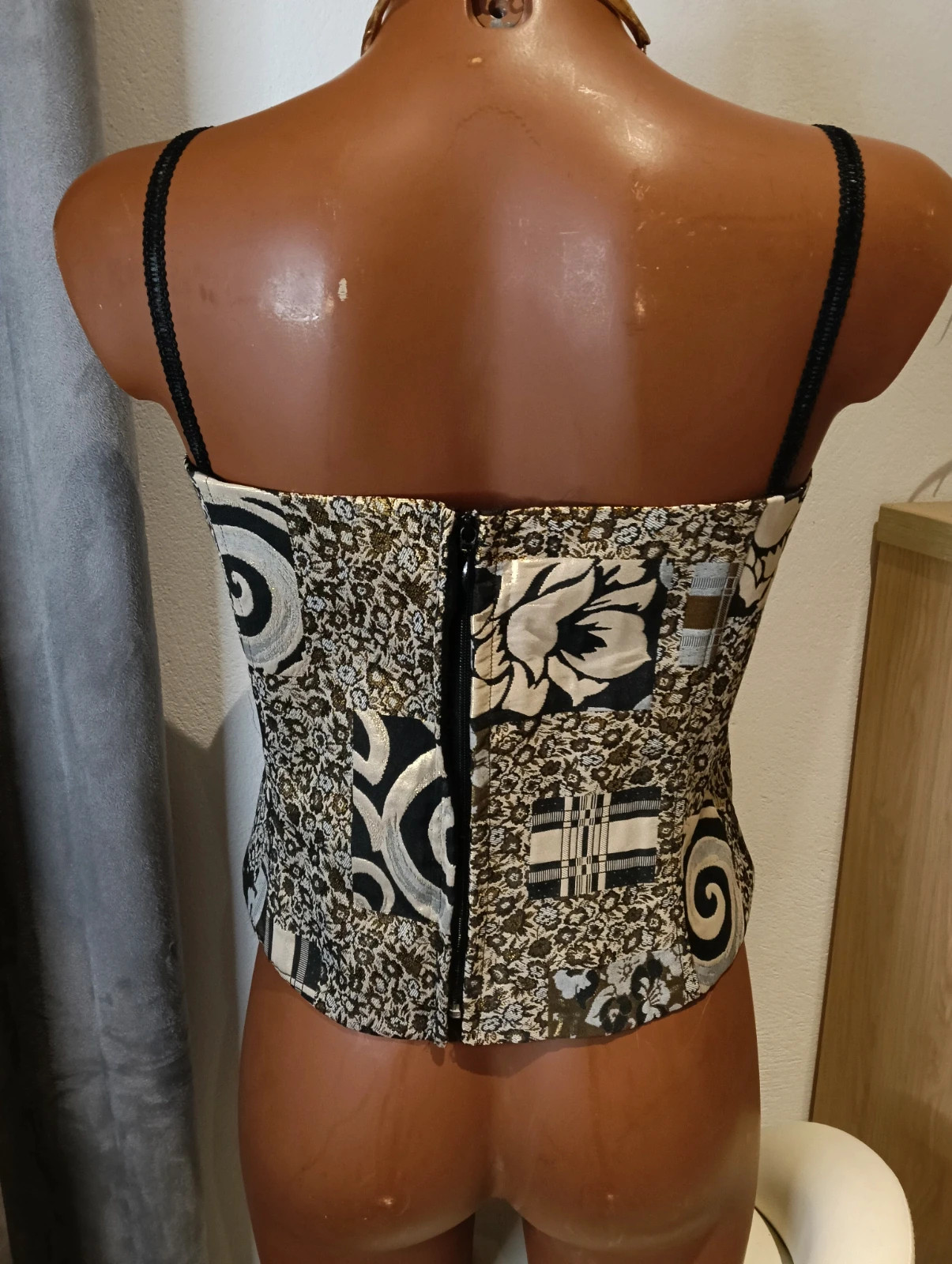 Brocade bustier top vintage size 40 – Vintage Dressing – taille L / 40 / 12 5