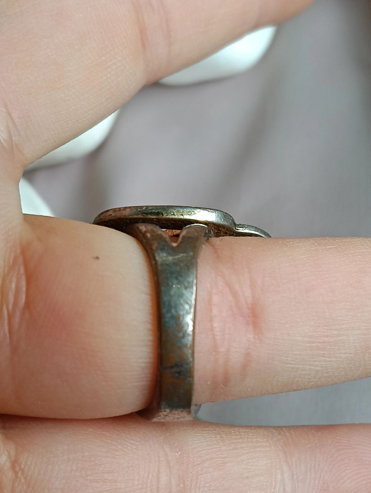 Vintage textured Celtic knot state ring size 8 17mm – Celtic – taille 17,3 mm 3