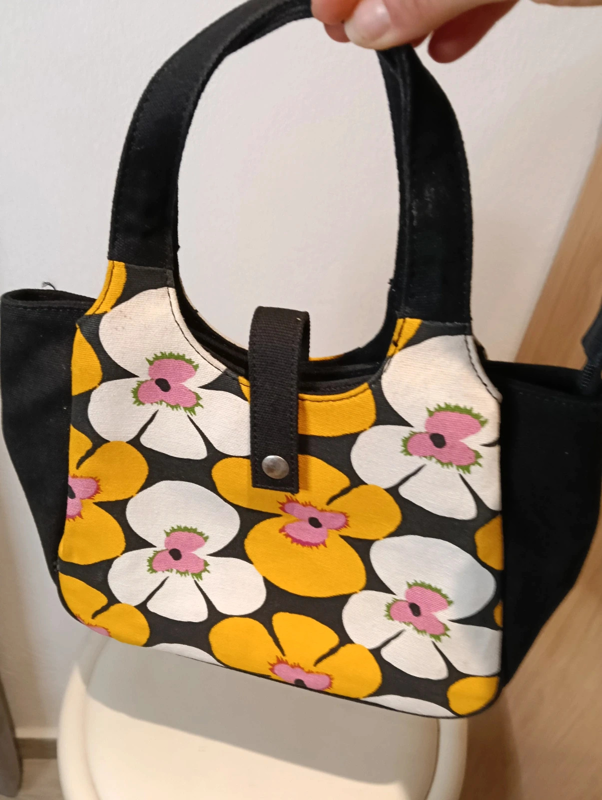 Retro tote bag floral canvas – Vintage Boutique