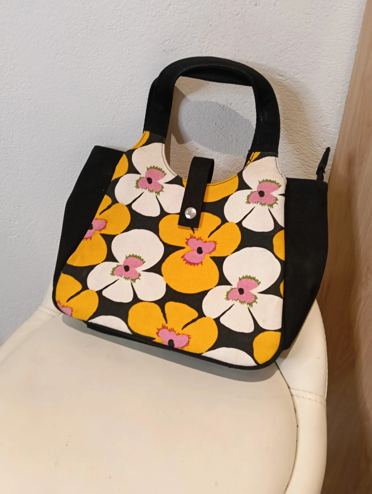 Retro tote bag floral canvas – Vintage Boutique 2