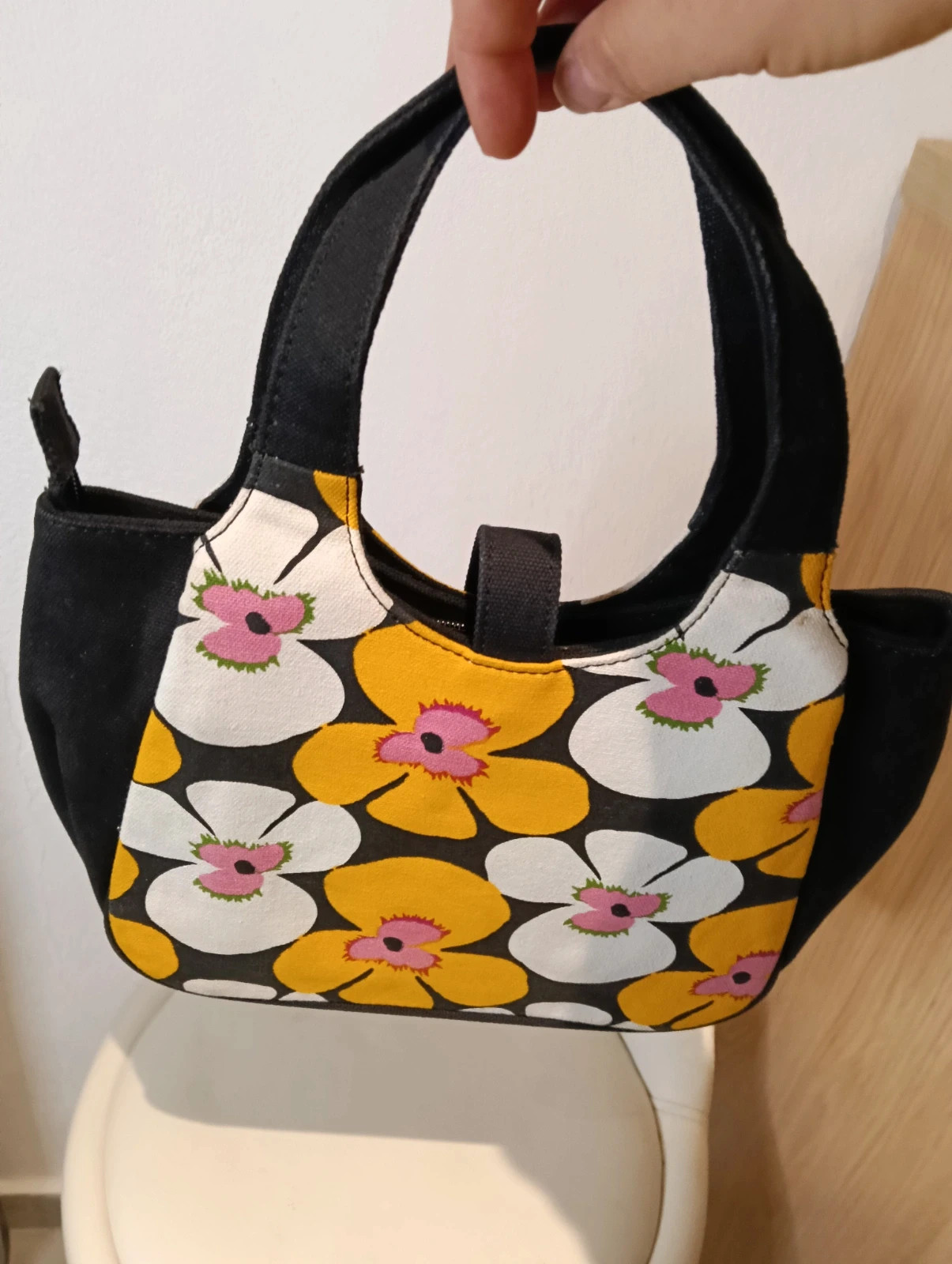 Retro tote bag floral canvas – Vintage Boutique 3