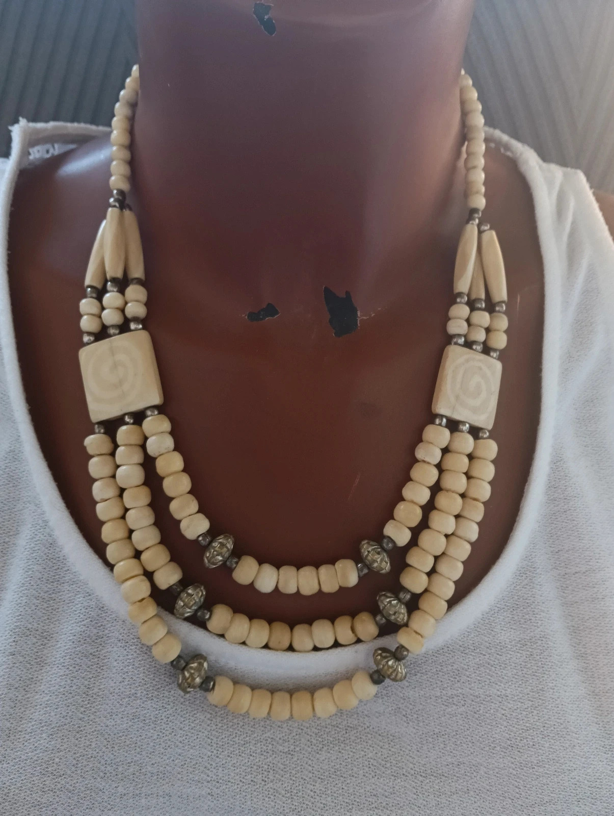 Collar artesanal hueso necklace collier os