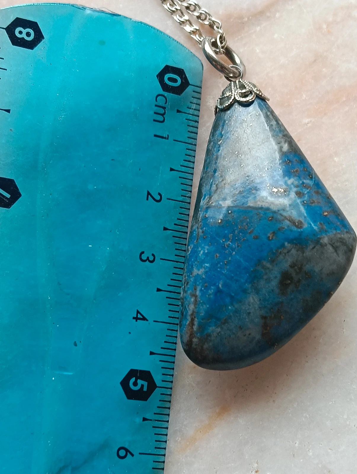 Sterling silver necklace with lapislazuli – Argent 5