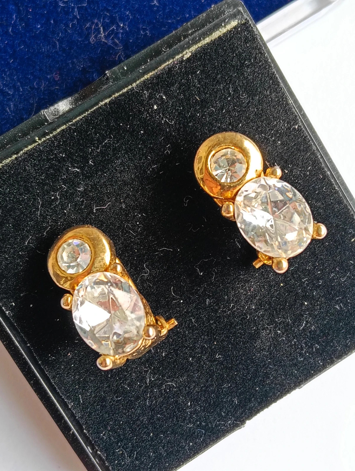 Pendientes Boucles d'oreilles vintage earrings Gold plated
