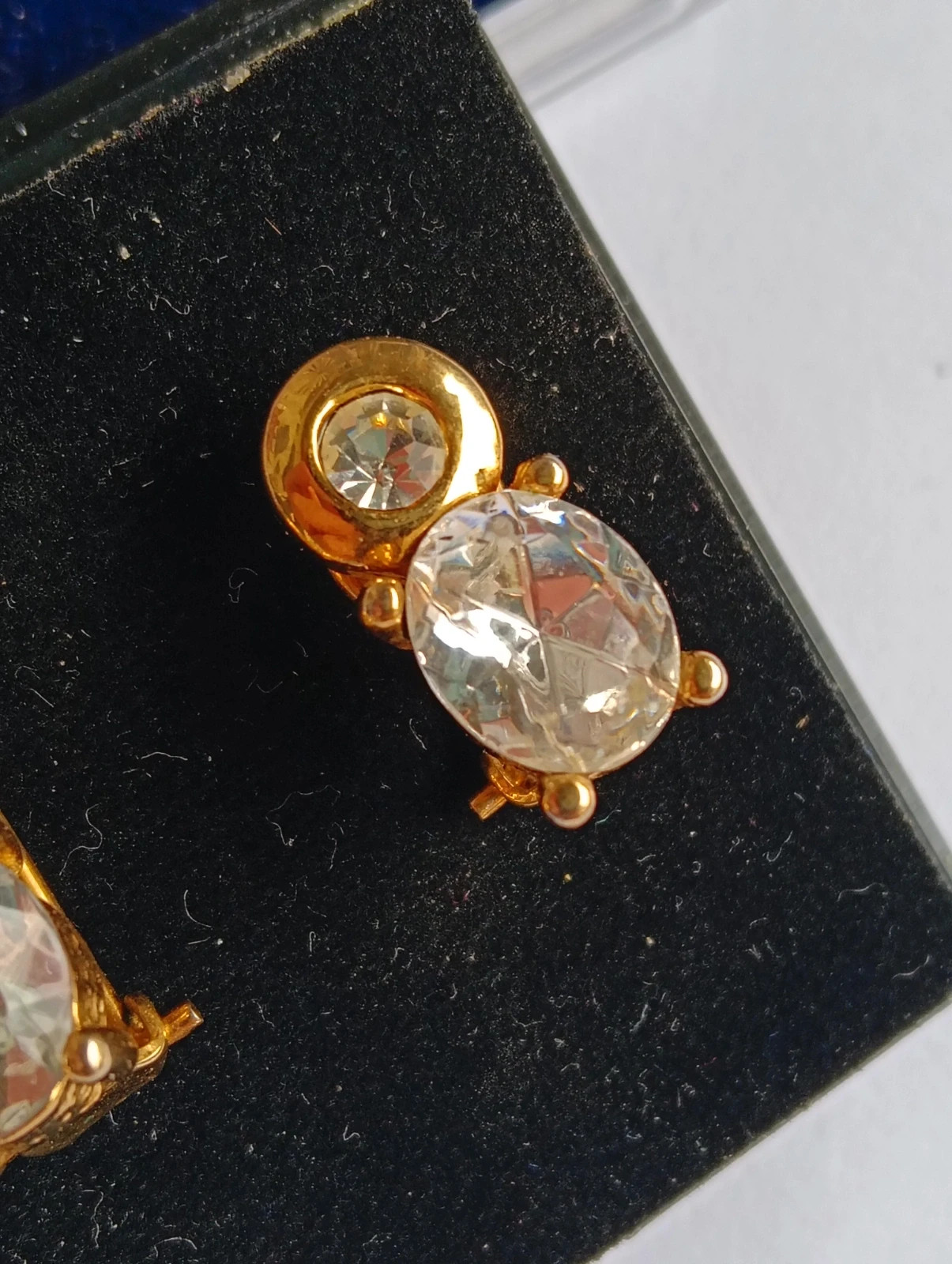 Pendientes Boucles d'oreilles vintage earrings Gold plated – Vintage Chic 2