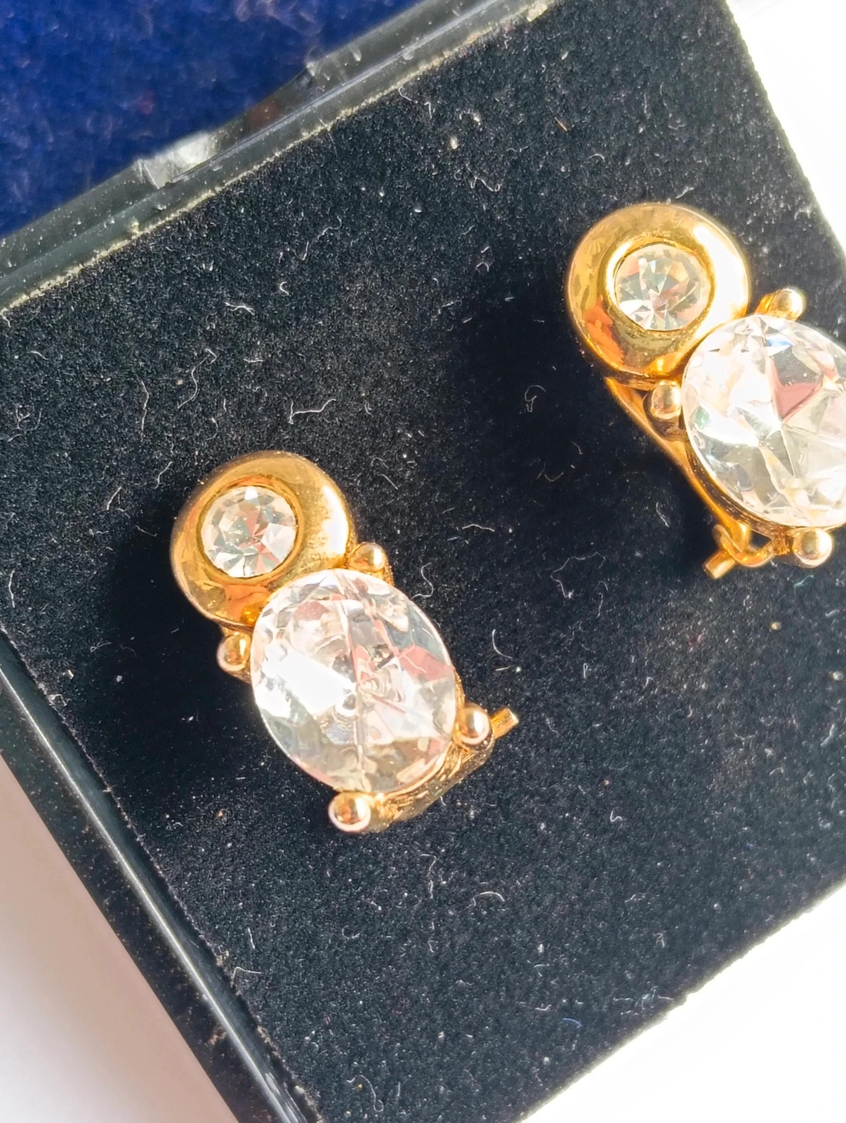 Pendientes Boucles d'oreilles vintage earrings Gold plated – Vintage Chic 3