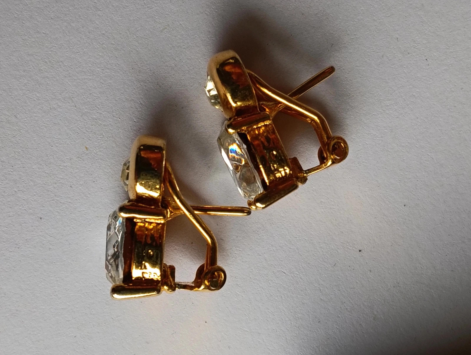 Pendientes Boucles d'oreilles vintage earrings Gold plated – Vintage Chic 5