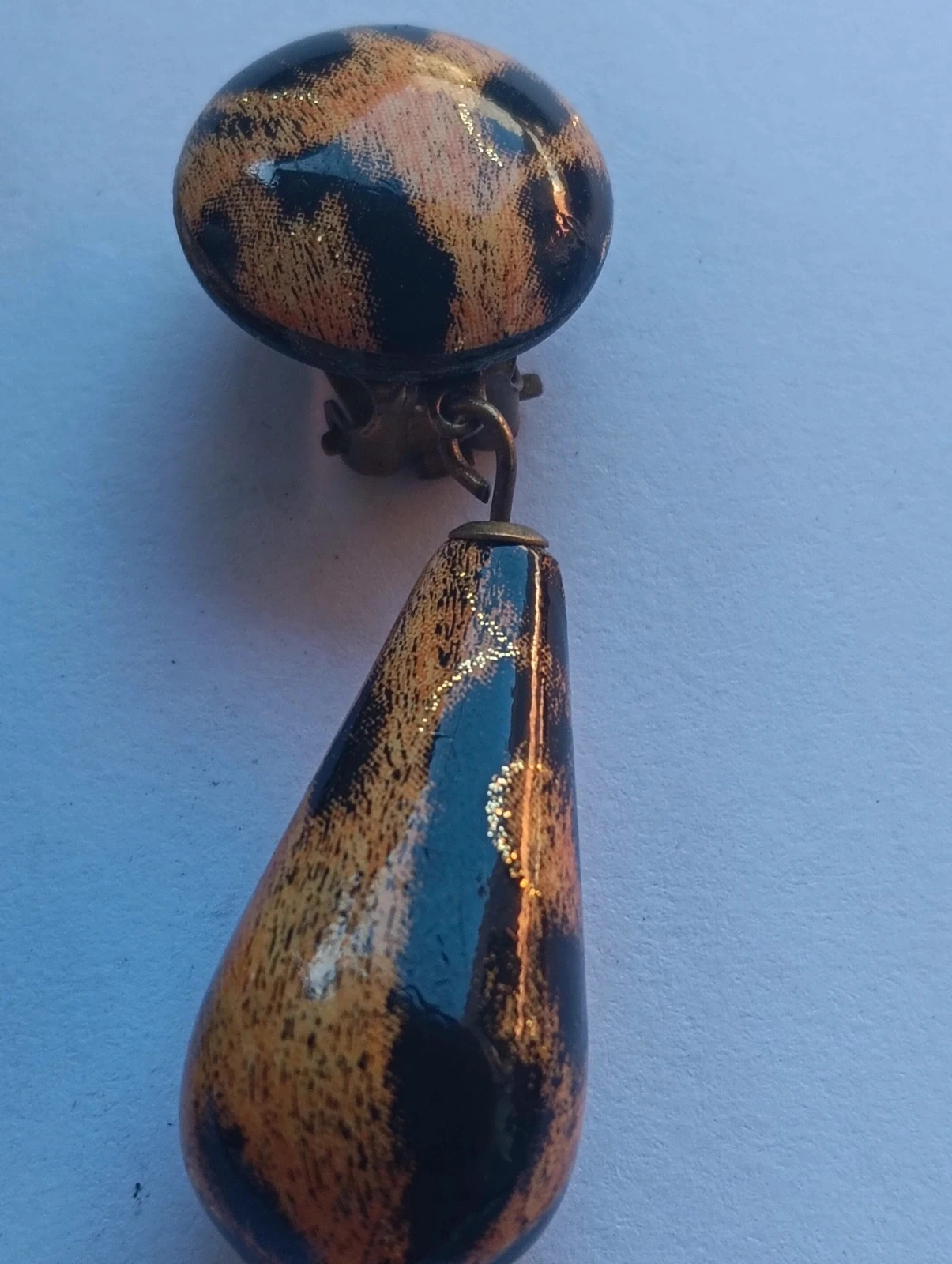 Vintage earrings leopard Boucles d'oreilles Pendientes clip – Vintage Love 2