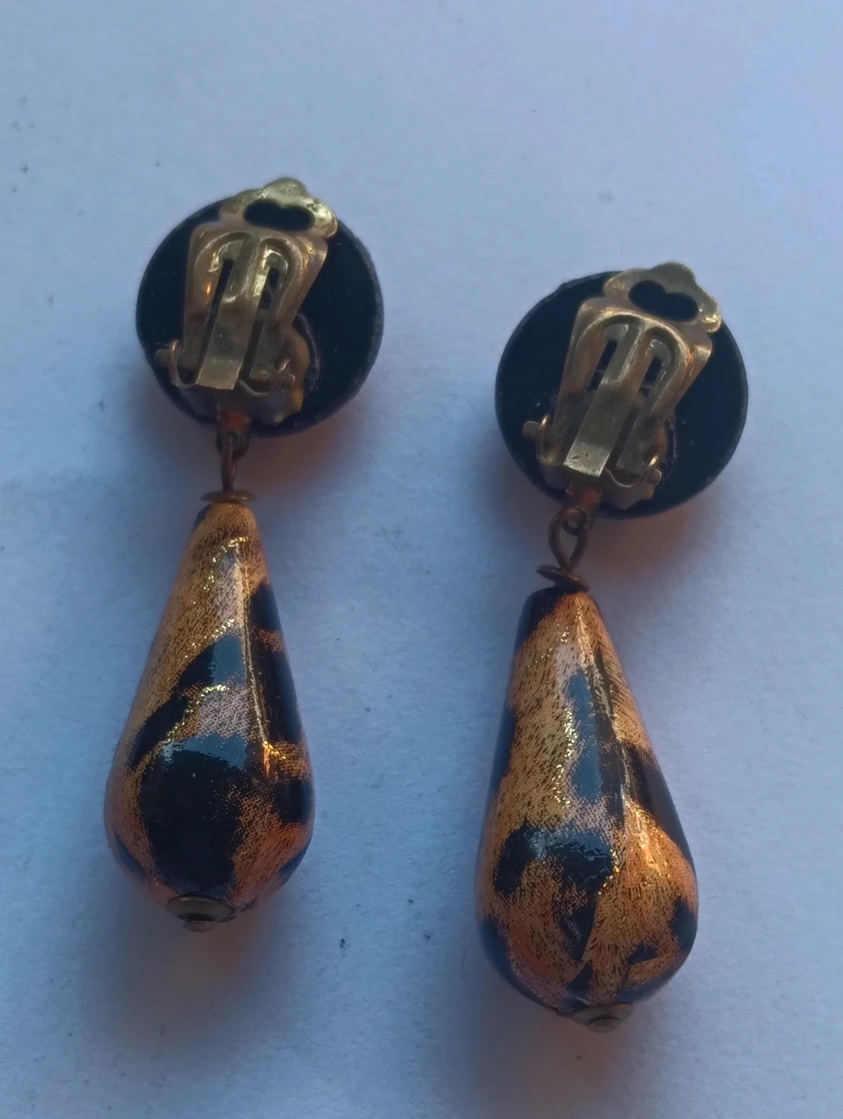 Vintage earrings leopard Boucles d'oreilles Pendientes clip – Vintage Love 3