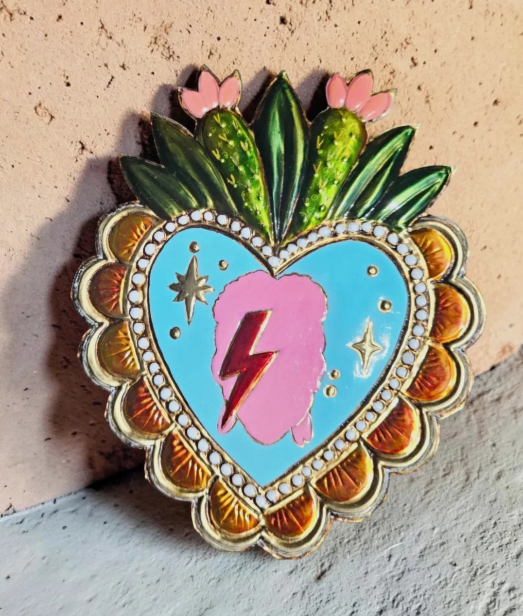 Milagrito Mexicano Ex Voto Bowie – La corona de Elvis 3