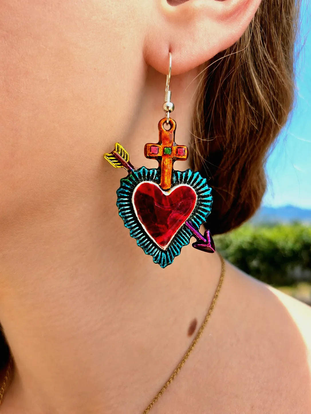 Pendientes Coeur Sacré – La corona de Elvis – taille Taille unique 2