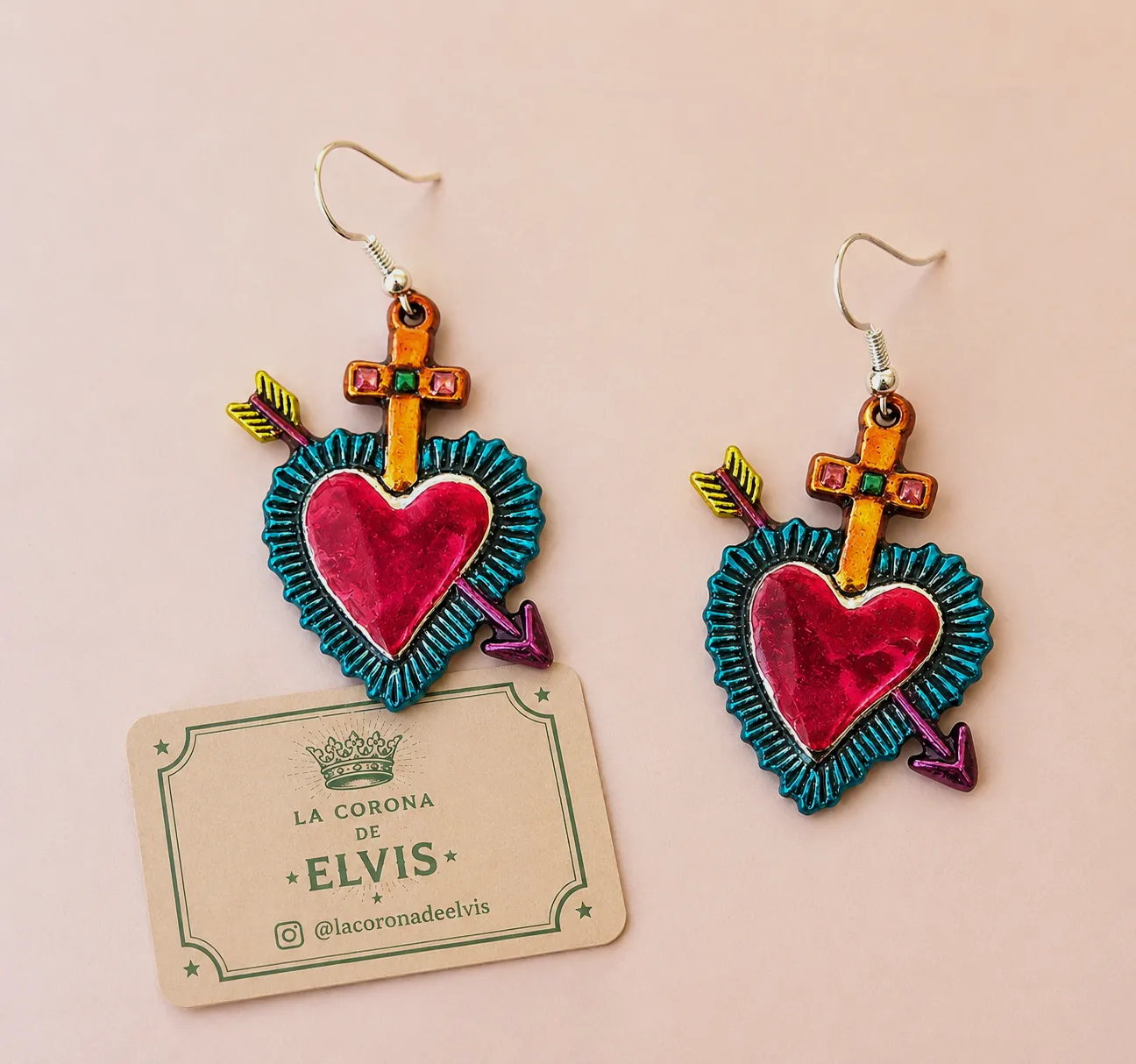 Pendientes Coeur Sacré – La corona de Elvis – taille Taille unique 3