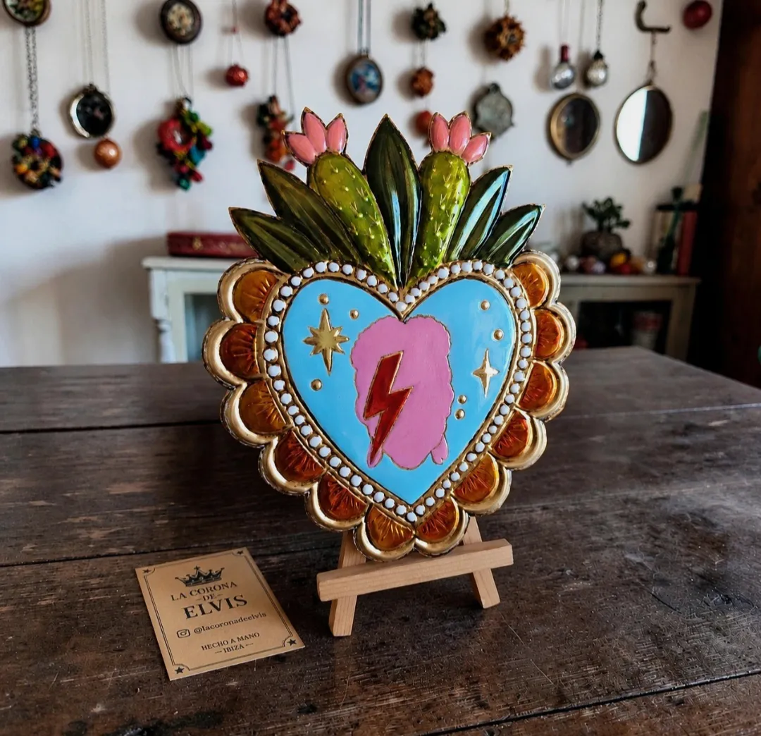 Milagrito Mexicano Ex Voto Bowie – La corona de Elvis 2